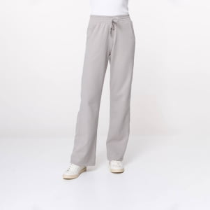 Calça Pantalona Malha Comfy Feminina - 3230 Cinza