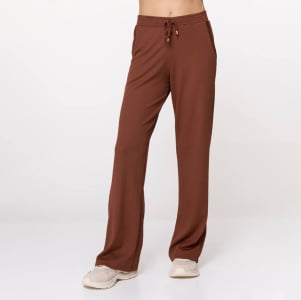 Calça Pantalona Térmica Feminina Canelada - 3231 Conhaque