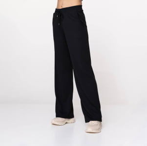 Calça Pantalona Térmica Feminina Canelada - 3231 Preto