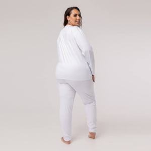 Calça Térmica Feminina Segunda Pele Plus Size - 898E Branca
