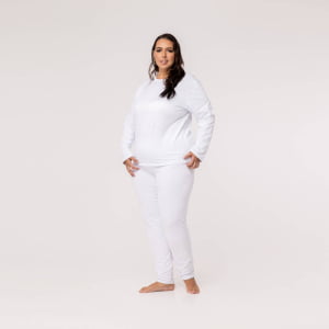 Calça Térmica Feminina Segunda Pele Plus Size - 898E Branca