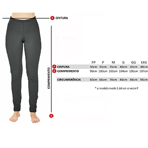 Calça Térmica Feminina Segunda Pele - Cinza