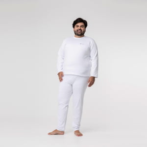 Calça Térmica Masculina Segunda Pele Plus Size - 898E Branca