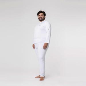 Calça Térmica Masculina Segunda Pele Plus Size - 898E Branca
