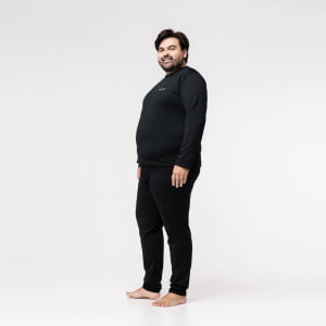 Calça Térmica Masculina Segunda Pele Plus Size - 898E Preto