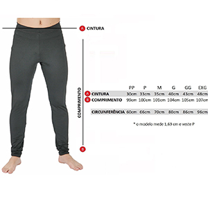 Calça Térmica Masculina Segunda Pele - Cinza