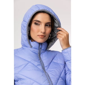 Casaco Feminino Puffer Spesso Riscaldare Com Capuz Removível - 157 Riverside