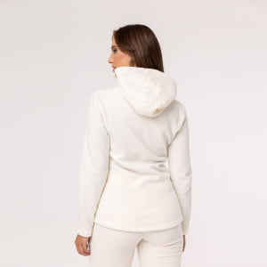 Jaqueta Fleece Térmica Feminina Com Capuz - 3139 Branco