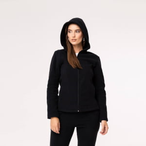 Jaqueta Fleece Térmica Feminina Com Capuz - 3139 Preto 