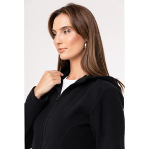 Jaqueta Fleece Térmica Feminina Com Capuz - 3139 Preto 