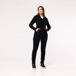 Jaqueta Fleece Térmica Feminina Com Capuz - 3139 Preto 