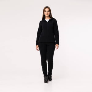 Jaqueta Fleece Térmica Feminina Com Capuz - 3139 Preto 