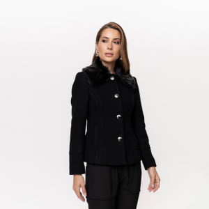 Casaco Térmico Feminino Spesso Bergamo em Velour - 4018 Preto