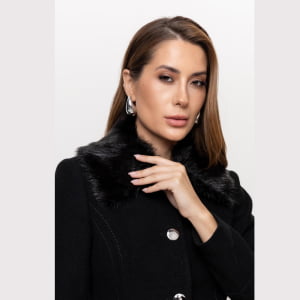 Casaco Térmico Feminino Spesso Bergamo em Velour - 4018 Preto