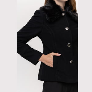 Casaco Térmico Feminino Spesso Bergamo em Velour - 4018 Preto