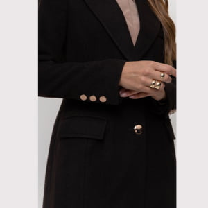 Casaco Térmico Feminino Spesso Padova em Lã Premium Italiana - 5180 Marrom Escuro