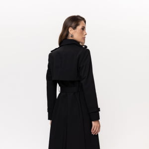 Casaco Térmico Feminino Spesso Trench Coat Firenze - 4589 Preto Casaco Térmico Feminino Spesso Trench Coat Firenze - 4589 Preto
