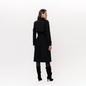 Casaco Térmico Feminino Spesso Trench Coat Firenze - 4589 Preto
