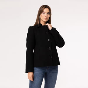 Casaco Térmico Feminino Spesso Verona Em Lã Premium Italiana - 4086 Preto