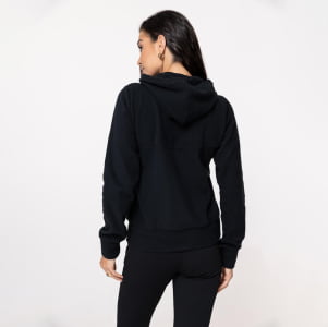 Fleece Térmico Feminino Canelado com Capuz - 3190 Preto 
