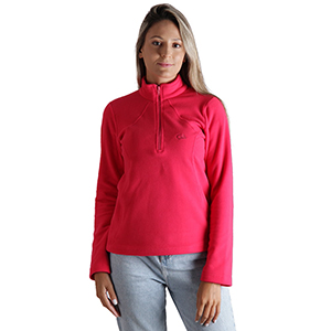 Fleece Térmico Feminino Meio Zíper - 2026 Rosa Pink