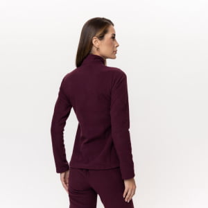 Fleece Térmico Feminino Meio Zíper - 918 Bordô
