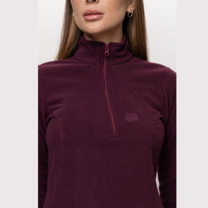 Fleece Térmico Feminino Meio Zíper - 918 Bordô
