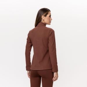 Fleece Térmico Feminino Meio Zíper - 918 Conhaque