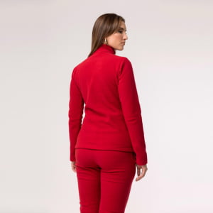 Fleece Térmico Feminino Meio Zíper - 918 Vermelho