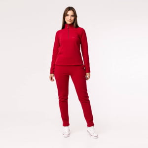 Fleece Térmico Feminino Meio Zíper - 918 Vermelho