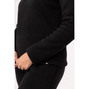 Fleece Térmico Feminino Meio Zíper Forrado em Lã - 914 Preto 