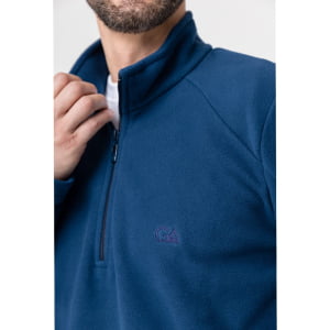 Fleece Térmico Masculino Meio Zíper - 2151 Azul Marinho