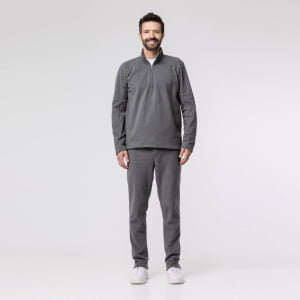 Fleece Térmico Masculino Meio Zíper - 2151 Chumbo