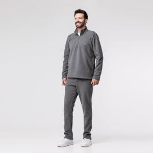 Fleece Térmico Masculino Meio Zíper - 2151 Chumbo