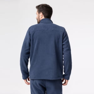 Fleece Térmico Masculino Meio Zíper Forrado em Lã - 916 Azul Marinho