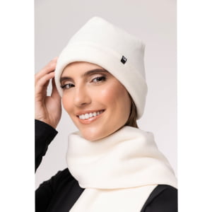 Gorro Térmico Feminino Microfleece Off White