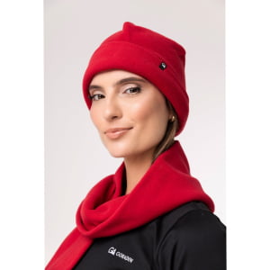 Gorro Térmico Feminino Microfleece Vermelho