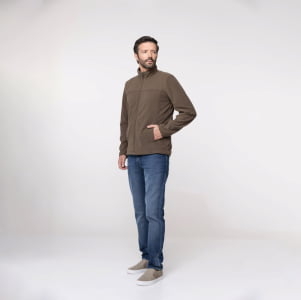 Jaqueta Fleece Térmica 3D Masculina - 2176 Marrom