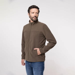 Jaqueta Fleece Térmica 3D Masculina - 2176 Marrom
