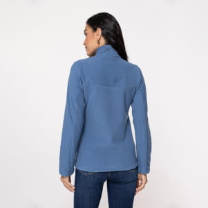 Jaqueta Fleece Térmica Feminina Canelada - 3213 Azul Jeans