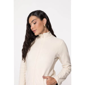 Jaqueta Fleece Térmica Feminina Canelada - 3213 Pérola
