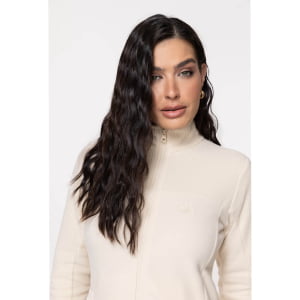 Jaqueta Fleece Térmica Feminina Canelada - 3213 Pérola