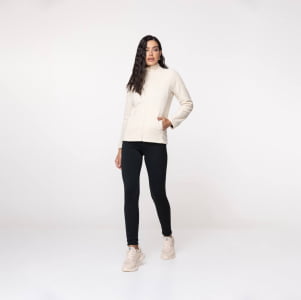 Jaqueta Fleece Térmica Feminina Canelada - 3213 Pérola