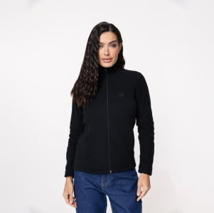Jaqueta Fleece Térmica Feminina Canelada - 3213 Preto