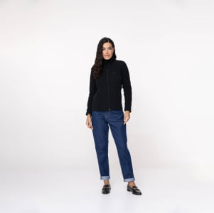 Jaqueta Fleece Térmica Feminina Canelada - 3213 Preto
