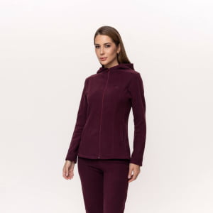 Jaqueta Fleece Térmica Feminina Com Capuz - 3139 Bordô
