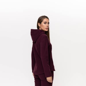Jaqueta Fleece Térmica Feminina Com Capuz - 3139 Bordô