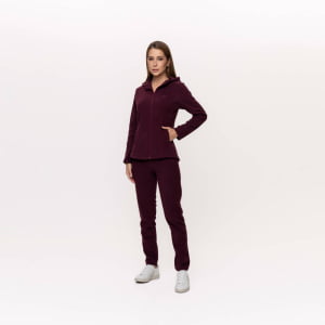 Jaqueta Fleece Térmica Feminina Com Capuz - 3139 Bordô