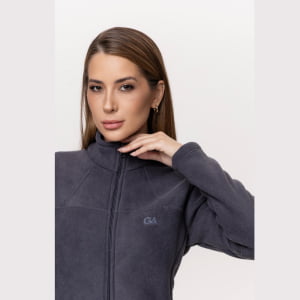 Jaqueta Fleece Térmica Feminina Forrada em Lã - 913 Chumbo