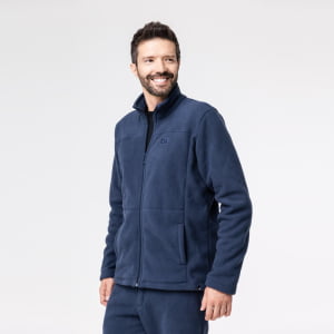 Jaqueta Fleece Térmica Masculina Forrada em Lã - 915 Azul Marinho